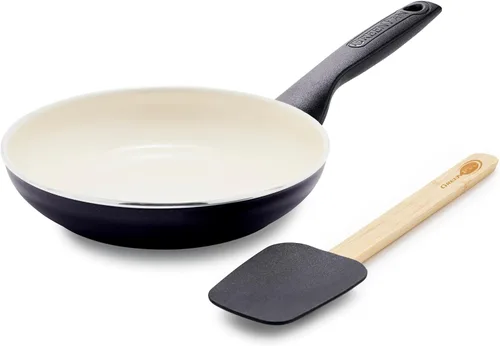 Miniatura 10 de GreenPan Rio - Sartén antiadherente de cerámica saludable de 8 pulgadas y juego de espátulas de silicona con mango de agarre suave, juego