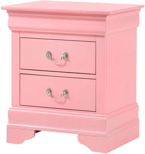 Miniatura 11 de Glory Furniture Louis Phillipe - Mesita de noche con 2 cajones, color negro
