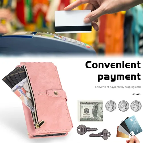 Miniatura 2 de Diseño para Samsung Galaxy S10 Crossbody Wallet Case con PU cuero tarjetero ranuras Kickstand cierre magnético Flip Folio Zipper Bolso Carcasas a