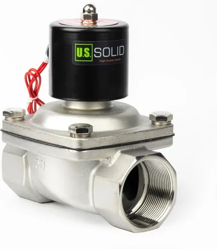Miniatura 13 de U.S. Solid 1" válvula electromagnética eléctrica de latón 110V CA normalmente cerrada aire no potable aceite de agua diesel