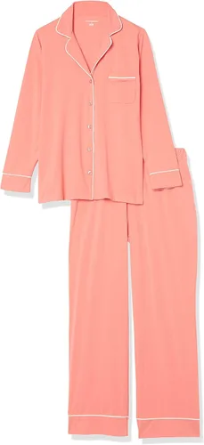 Miniatura 8 de Tienda Essentials - Pijama de modal de algodón para mujer, conjunto de camisa de manga larga y pantalones largos