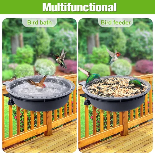 Miniatura 4 de Saillong Baños para pájaros para exteriores, comedero de agua para colibríes, para jardín, patio, césped, ideal para atraer pájaros