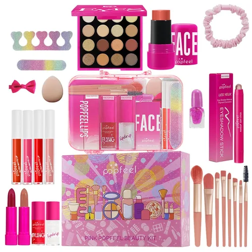 Miniatura 4 de Kit de maquillaje todo en uno rosa intenso para mujeres, kit completo, regalo de maquillaje para el día de la madre, para mujeres y niñas, paquete