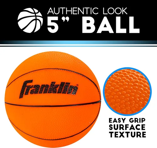 Miniatura 5 de Franklin Sports Mini Aros de Baloncesto - Mini Aro Interior Sobre la Puerta + Juegos de Baloncesto - Accesorio Perfecto para Dormitorio + Oficina