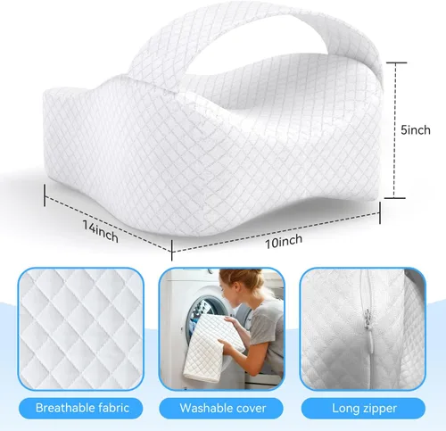 Miniatura 5 de Almohada de rodilla para dormir de lado, almohada de pierna de espuma viscoelástica para dormir de lado, almohada entre las piernas para aliviar