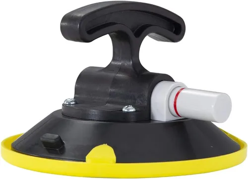 IMT Bomba de succión de vidrio de 6 pulgadas activa, elevador de vidrio con ventosa al vacío con mango en T con placa cóncava para superficie
