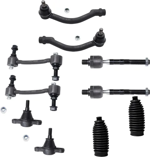 Miniatura 203 de Detroit Axle – Kit de suspensión delantera para Hyundai 2013-2018 Santa Fe 2 enlaces de barra de estabilizador 4 varillas de amarre interiores