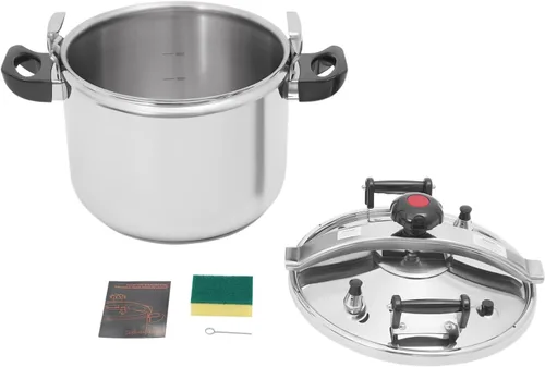 Miniatura 5 de Olla a presión de acero inoxidable, olla a presión comercial de 60 Kpa para restaurante, hogar, comedor escolar (11 L)