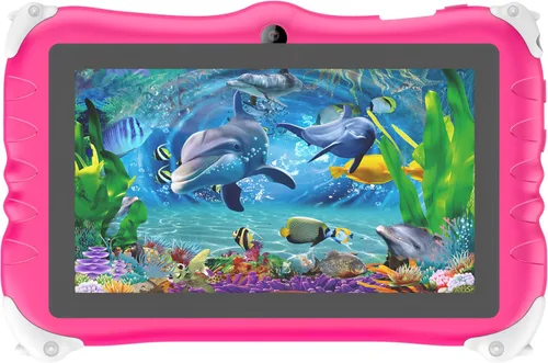 Supersonic SC-780KT Sonic 7jr, tablet infantil de 7 pulgadas, Android 15 con Bluetooth 4.2, Octa-Core 1.5GHz, 3GB RAM, 32GB de almacenamiento, Rosa