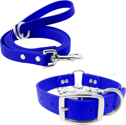 Miniatura 30 de Collar impermeable para perro con anillo central resistente Collar para perros pequeños, medianos, grandes o XL, Amarillo