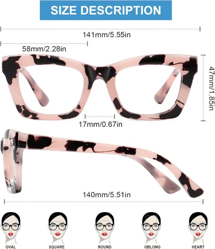 Miniatura 4 de Okany Gafas de Bloqueo de Luz Azul para Mujeres y Hombres de Moda para Pantalla de Computadora Juegos TV Teléfonos Anti Fatiga Ocular y Resplandor
