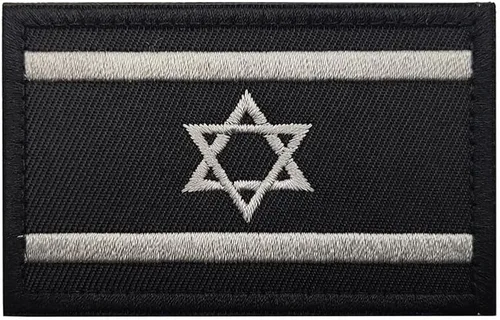 Miniatura 4 de 2 parches de bandera de Israel para coser en bordado, insignias tácticas israelíes de IL, emblema militar de moral militar, parches de gancho