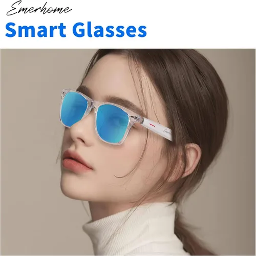 Miniatura 6 de Emerhome - Gafas inteligentes Bluetooth para hombres y mujeres con altavoces, control táctil, protección UV para exteriores y control de voz