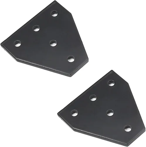 Miniatura 2 de Aicosineg Placa de unión exterior de aleación de aluminio en forma de T de 2.36 x 2.36 x 0.16 pulgadas (largo x ancho x alto) con herrajes