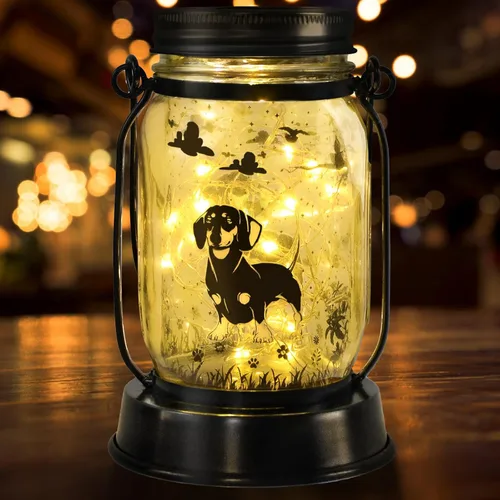 Miniatura 52 de Farol solar de Chihuahua, regalo para mujeres, hombres, mamá, cumpleaños, amantes de perro Chihuahua, luz conmemorativa pérdida de mascotas