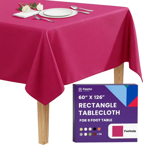 Miniatura 108 de Gee Di Moda - Mantel rectangular de 60 x 84 pulgadas – Mantel rectangular de poliéster lavable para mesa de 5 pies