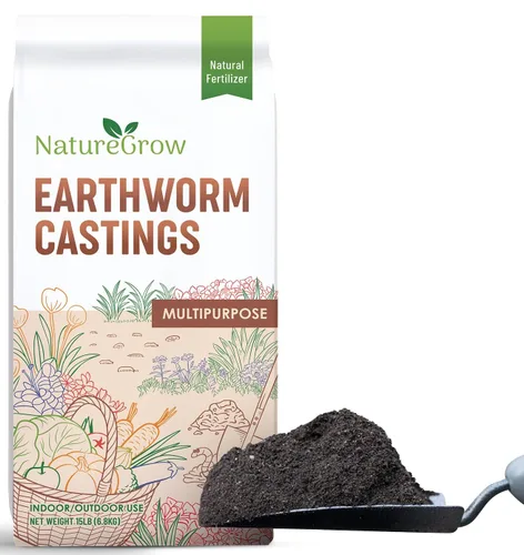 Lombricomposta de Tierra - Fertilizante orgánico de 1 lb con ácido húmico - Lombricomposta pura para jardinería