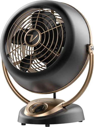 Ventilador Vornado VFAN™ Alchemy Vintage | Ventilador retro de metal para enfriamiento y decoración | 5 velocidades, inclinación ajustable | Gunmetal