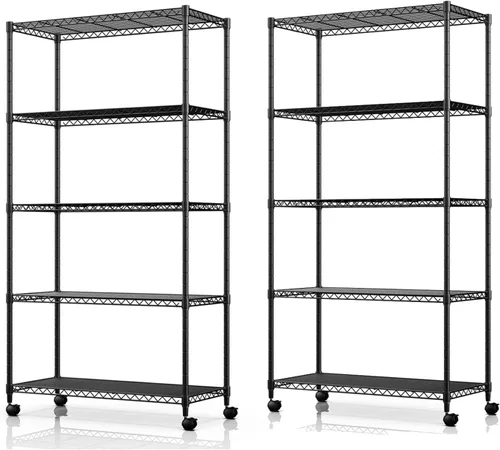 Miniatura 13 de Simple Deluxe - Estantería resistente de almacenamiento de 5 estantes, capacidad de carga de 1250 libras, 29.92" de profundidad x 13.98" de ancho x