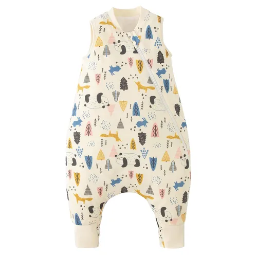 Miniatura 16 de Duomiaomiao Paquete de 2 bolsas de dormir TOG para niños de 6 a 12 meses, 100% algodón, ligero, con pies, transpirable, cómoda manta para niños