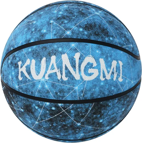 Miniatura 11 de Kuangmi Balón de baloncesto de goma de lujo, tamaño reglamentario de oficina, 7 (29.5 pulgadas), hecho para juegos de baloncesto en interiores