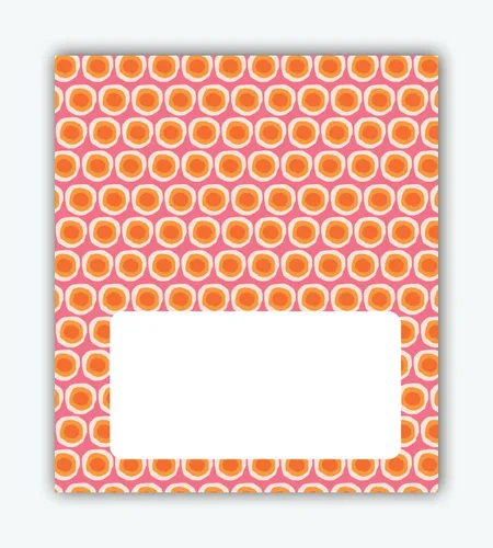 Stonehouse Collection | Tarjetas de mesa contemporáneas coloridas | Tarjeta de lugar con impresión de círculos abstractos | Decoración, cumpleaños,