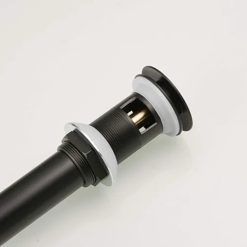 Miniatura 9 de BWE Tapón de drenaje negro para fregadero con desbordamiento, se adapta al orificio estándar del fregadero de baño de 1-1/2 a 1-3/4 pulgadas, negro
