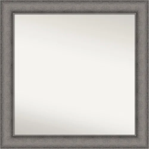 Miniatura 252 de Amanti Art Espejo de pared personalizado no biselado (24.5 x 24.5 pulgadas), marco gris marrón alta, varios tamaños personalizados, espejo de baño