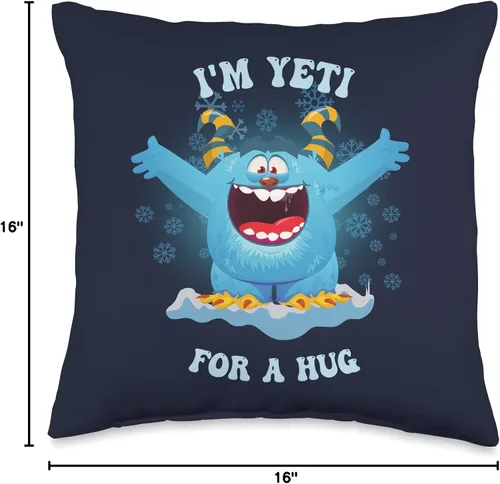 Miniatura 4 de Family Matching Pajamas Yeti Snowman Christmas Cute Yeti for a Hug Winter Christmas Snowman - Almohada para niños, 16 x 16 pulgadas, multicolor