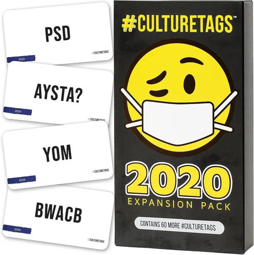 Miniatura 2 de Paquete de expansión 2020, reseña, regalo para la diversión familiar y para personas que aman los hashtags + cultura, 60 cartas, juego de fiesta