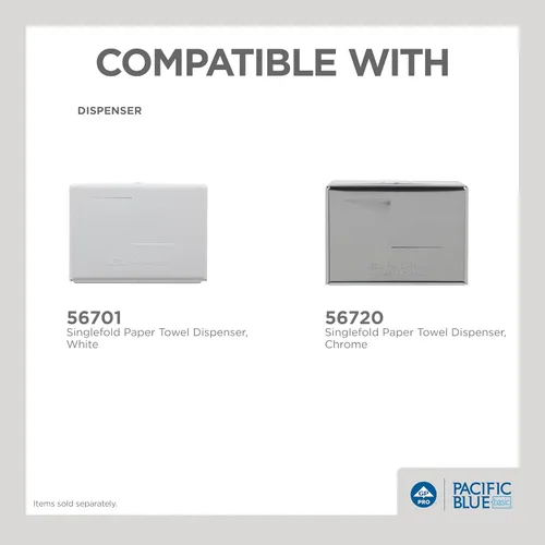 Miniatura 6 de Toallas de papel recicladas Pacific Blue Basic S-Fold de GP PRO (Georgia-Pacific), marrón, 23504, 250 toallas por paquete, 16 paquetes por caja