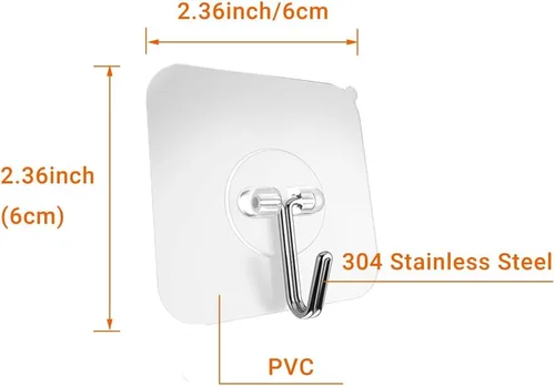 Miniatura 2 de Ganchos adhesivos de pared para colgar sombreros, ganchos para llaves, ganchos para colgar abrigos, ganchos para montaje en pared, ganchos de ducha