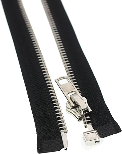 Miniatura 3 de Leekayer #8 Cremalleras de 32 pulgadas para chaquetas, abrigos de costura, manualidades, chaqueta separadora plateada, cremallera de 31.9 in