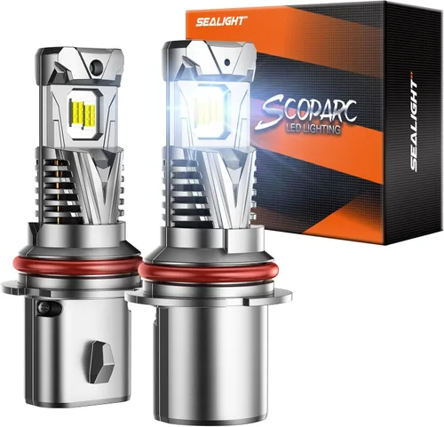Miniatura 8 de SEALIGHT Bombillas H13 9008, 800 % 36000 LM, bombillas H13 de doble haz superbrillantes, bombillas antiniebla blancas 9008 con ventilador