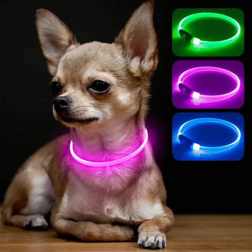 Miniatura 9 de BSEEN Collar LED para Perro - Collar LED para Perro Recargable Resistente al Agua - Collar LED para Mascotas de TPU Cortável para Perros Pequeños