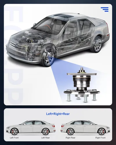 Miniatura 2 de ECCPP 512018 Conjunto de cubo de rodamiento de rueda para Toyota Corolla 1993-2002 Para Chevrolet Prizm 1998-2002 4 lengüetas previamente