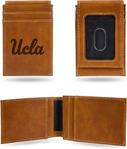 Miniatura 69 de Cartera de bolsillo frontal grabada con láser NCAA - Compacta/Cómoda/Delgada