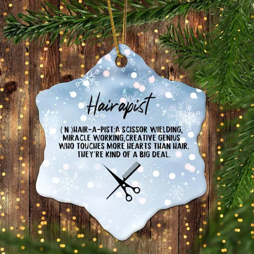 Miniatura 13 de Hairapist - Adornos de Navidad 2023 Definición de hairapista, decoraciones navideñas para árbol Descripción de la palabra Adornos únicos colgantes