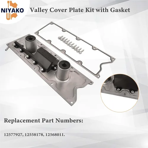 Miniatura 3 de Valley Kit de placa de cubierta con junta de repuesto # 12577927 Fit Chevy Corvette CTS-V Pontiac GTO LS1 LS6