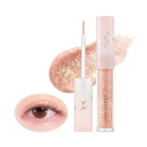 Miniatura 11 de dasique Starlit Jewel - Brillo líquido c #01 Frozen Gold Sombra de purpurina parpadeante Maquillaje coreano Maquillaje de ojos brillante