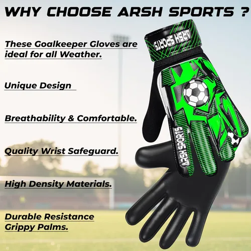 Miniatura 3 de Guantes de portero de fútbol para niños, guantes de portero para jóvenes niños y niñas con palma de látex de 4MM, antideslizantes, protección doble