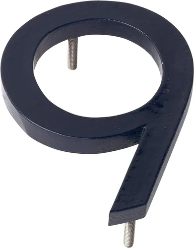 Miniatura 11 de Montague Metal Products MHN-08-F-NY1-2 Números flotantes modernos de aluminio cepillado sólido, 8 pulgadas, azul marino con recubrimiento en polvo