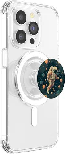 Miniatura 3 de Astronauta espacial y los planetas PopSockets MagSafe PopGrip para iPhone