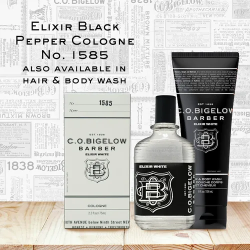 Miniatura 5 de C.O. Bigelow Elixir White Colonia para hombres, fragancia de especias y cítricos, colonia de larga duración para hombres, perfume elixir
