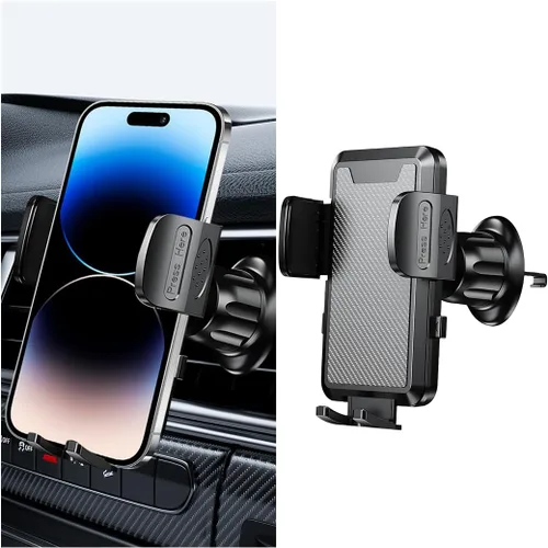 Miniatura 8 de Soporte de teléfono para automóvil, rotación de 360°, ajustable, portátil, ventilación de aire, soporte para teléfono inteligente con clip