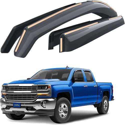Miniatura 17 de Goodyear Deflectores de ventana de canal inastillables para GMC Acadia 2017-2023, protectores de lluvia, viseras de ventana para automóviles