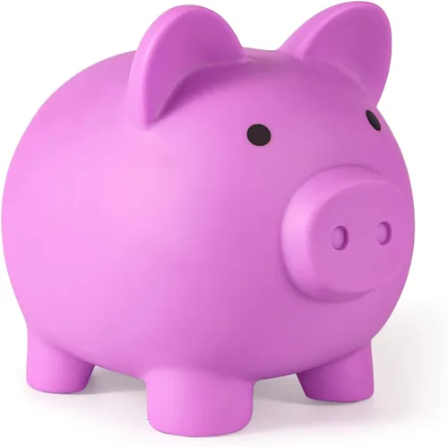 Miniatura 8 de PJDRLLC Alcancía, Banco de Dinero de Plástico Irrompible, Alcancía para Niñas y Niños, Alcancías de Tamaño Mediano, Regalos Prácticos para Azul