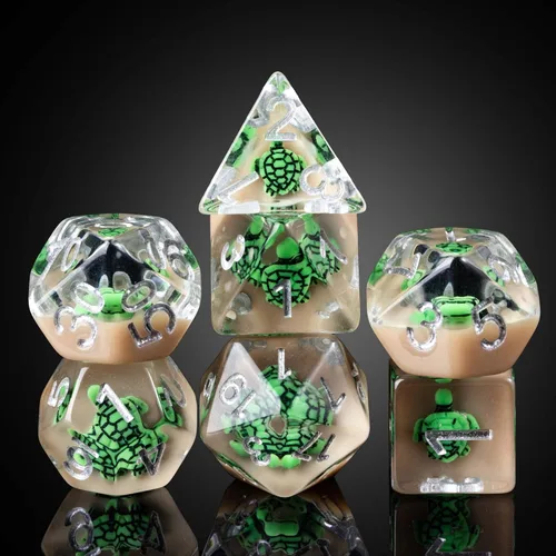 Miniatura 40 de Cusdie Dados DND de 7 troqueles, juego de dados poliédricos rellenos de animales, para juegos de rol, dados D&D (perro gris)