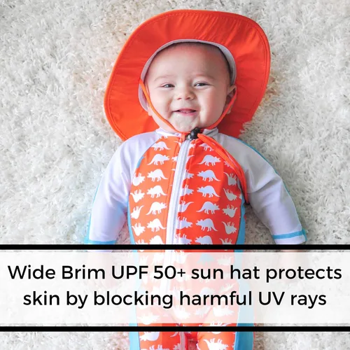Miniatura 3 de SwimZip, sombrero unisex para niños, ala ancha, protección solar FPS 50, ajustable.