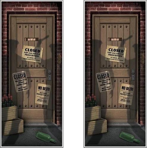 Miniatura 12 de Beistle Cubiertas de plástico para puerta de los años 50, 5 x 30 pulgadas, juego de 2 – Soda Shop Jukebox decoración de pared, suministros de Multi
